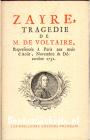 Zayre, tragedie de M. de Voltaire