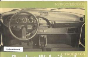 Citroen GS 1976 instructieboekje