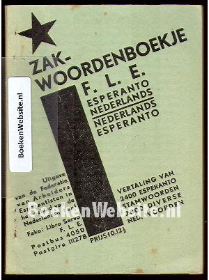 Zakwoorden boekje Esperanto-Nederlands