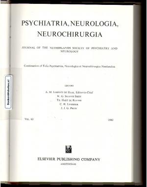 Psychiatria, Neurologia, Neurochirurgia 1960