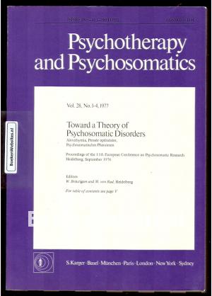 Psychotherapy and Psychosomatics 1977 Psychotherapy and Psychosomatics 1977