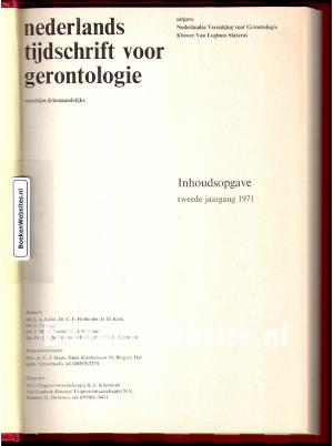 Nederlands tijdschrift voor gerontologie 1971 Nederlands tijdschrift voor gerontologie 1971