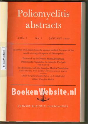 Poliomyelitis abstracts 1963 Poliomyelitis abstracts 1963