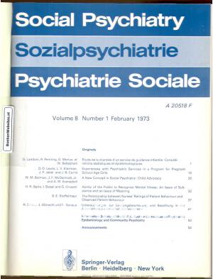 Social Psychiatry 1973