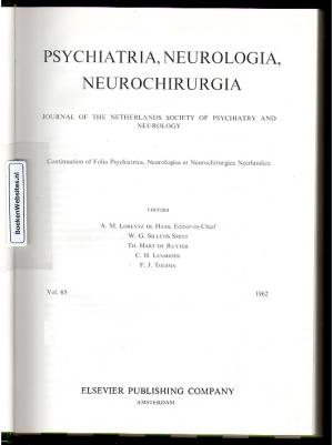 Psychiatria, Neurologia, Neurochirurgia 1962