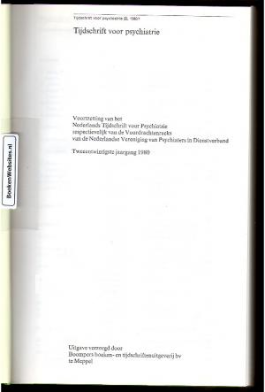 Tijdschrift voor Psychiatry 1980