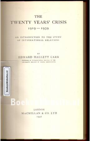 The Twenty Years' Crisis 1919-1939