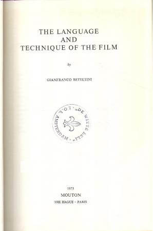 The Language and Technique of the Film