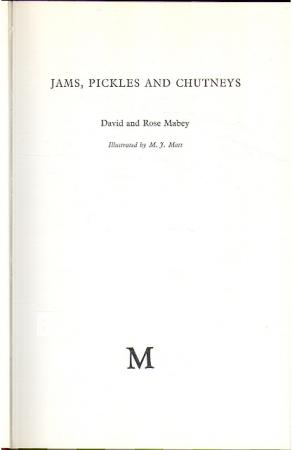 Jams, Pickles and Chutneys