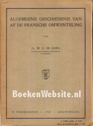Agemeene geschiedenis vanaf de Fransche omwenteling