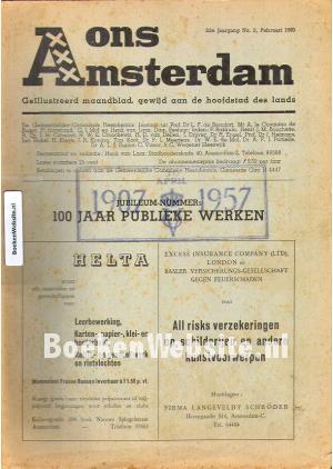 Ons Amsterdam 1950 no.02  Jubileumnr. 100 jaar Publieke werken