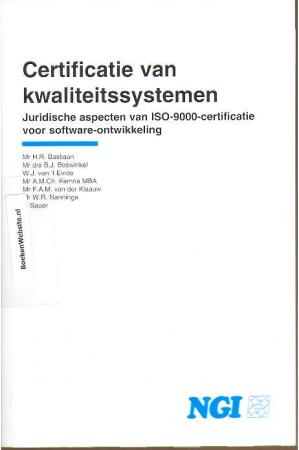 Certificatie van kwaliteits systemen ISO 9000
