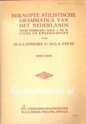 Beknopte stillistische grammatica van het Nederlands