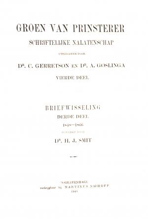 Briefwisseling Groen van Prinsterer deel IV 1866-1876