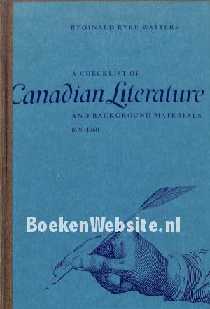 A checklist of Canadian Literature 1628-1960