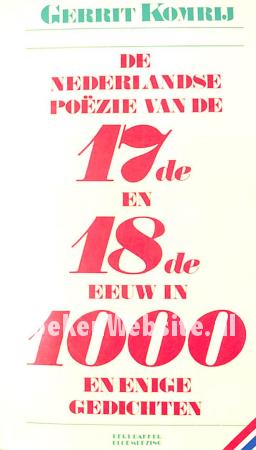 De Nederlandse poezie van de 17de en 18de eeuw
