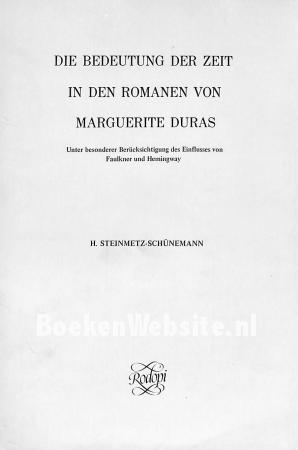 Die Bedeutung der Zeit in den Romanen von Marquerite Duras