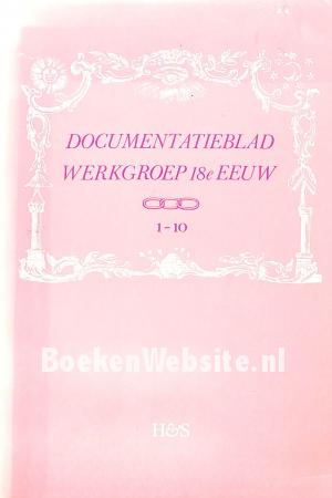 Documentatie-blad werkgroep 18e eeuw