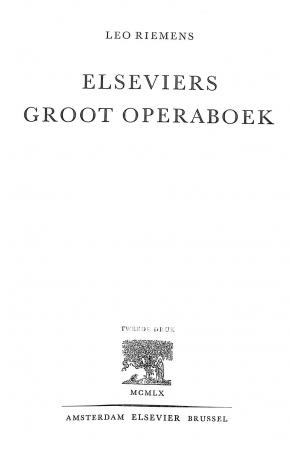 Elseviers groot Operaboek Elseviers groot Operaboek