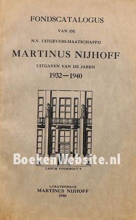 Fondscatalogus Martinus Nijhoff 1932-1940