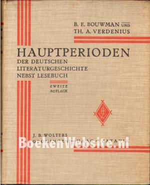 Hauptperioden der Deutschen Literatuurgeschichte nebst Lesebuch