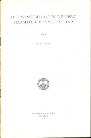 Het winstbegrip in de open naamloze vennootschap Het winstbegrip in de open naamloze vennootschap