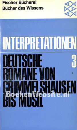 Interpretationen 3 Deutsche Romane