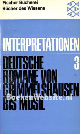 Interpretationen 3 Deutsche Romane Interpretationen 3 Deutsche Romane