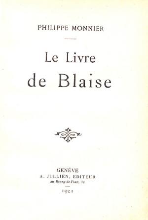 Le Livre de Blaise Le Livre de Blaise