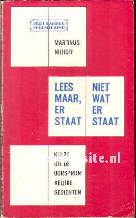 Lees maar, er staat niet wat er staat Lees maar, er staat niet wat er staat