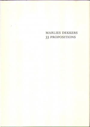 Marlies Dekkers 33 Propositions