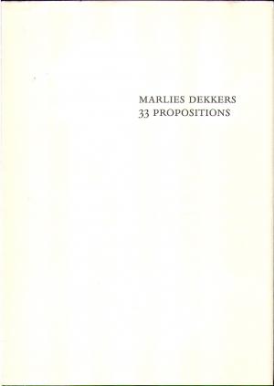 Marlies Dekkers 33 Propositions