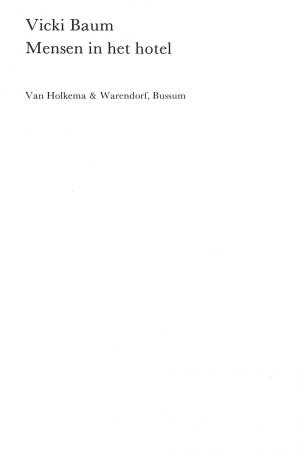 Mensen in het hotel Mensen in het hotel
