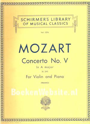Mozart Concert no. V for Violin and Piano