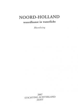 Noord-Holland woordkunst in waterlicht