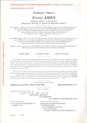 Ordinary Shares Fortis Amev