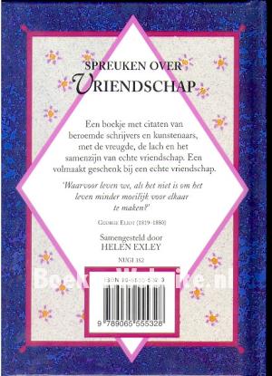 Spiksplinternieuw Spreuken over Vriendschap, Exley Helen | Boeken Website.nl QU-85