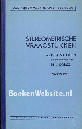 Stereometrische vraagstukken Stereometrische vraagstukken