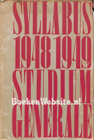 Syllabus 1948-1949 Studium Generale