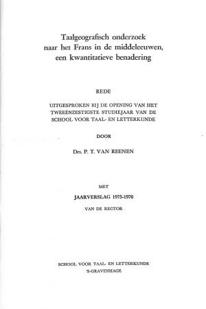 Taalgeografisch onderzoek naar het Frans in de middeleeuwen Taalgeografisch onderzoek naar het Frans in de middeleeuwen