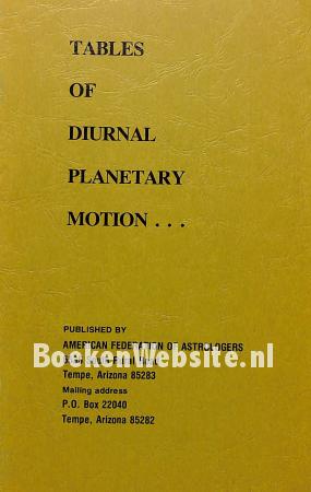 Tables of Diurnal Planetary Motion...