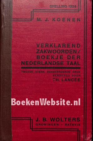 Verklarend zakwoordenboekje der Nederlandse taal