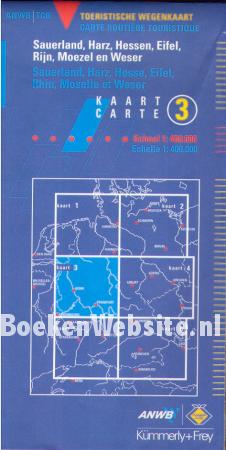 Wegenkaart Sauerland, Harz, Hessen, Eifel, Rijn, Moezel en Wester