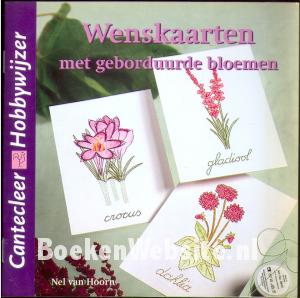 Wenskaarten met geborduurde bloemen Wenskaarten met geborduurde bloemen