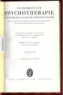 Zeitschrift fur Psychotherapie und Medizinische Psychologie 1964