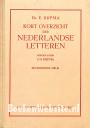 Kort overzicht der Nederlandse letteren