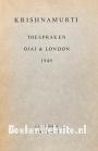 Krishnamurti toespraken Ojai & London 1949
