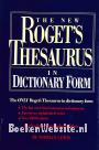 The New Roget's Thesaurus in Dictionary Form