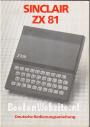 Sinclair ZX81 Spectrum Deutsche Bedieningsanleitung