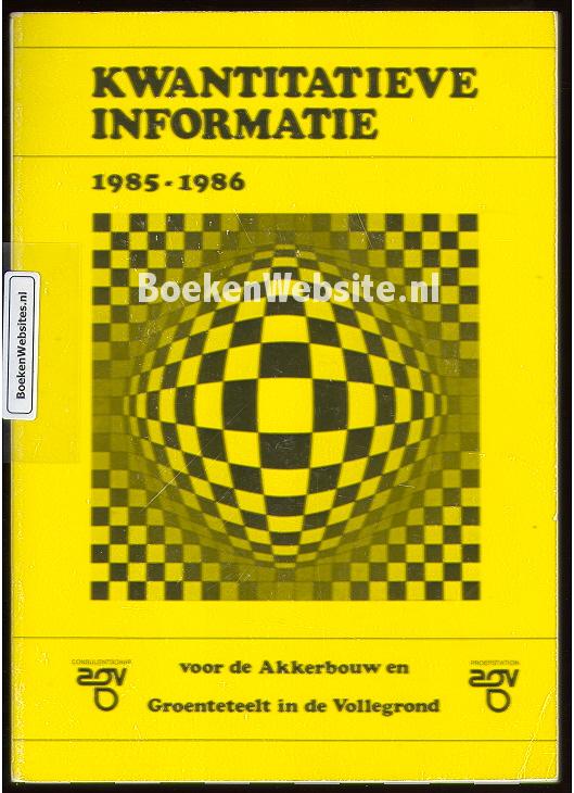 Kwantitatieve informatie 1985-1986